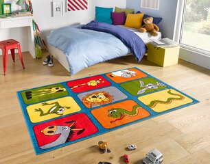 Hanse Home laste vaip Zoo Buddies, sinine, 80x150 cm hind ja info | Vaibad | kaup24.ee