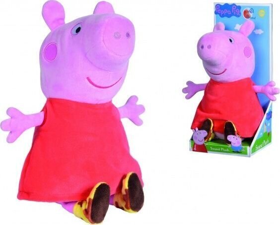 Pehme põrsas Peppa Pig heliefektidega, 22 cm цена и информация | Pehmed mänguasjad | kaup24.ee