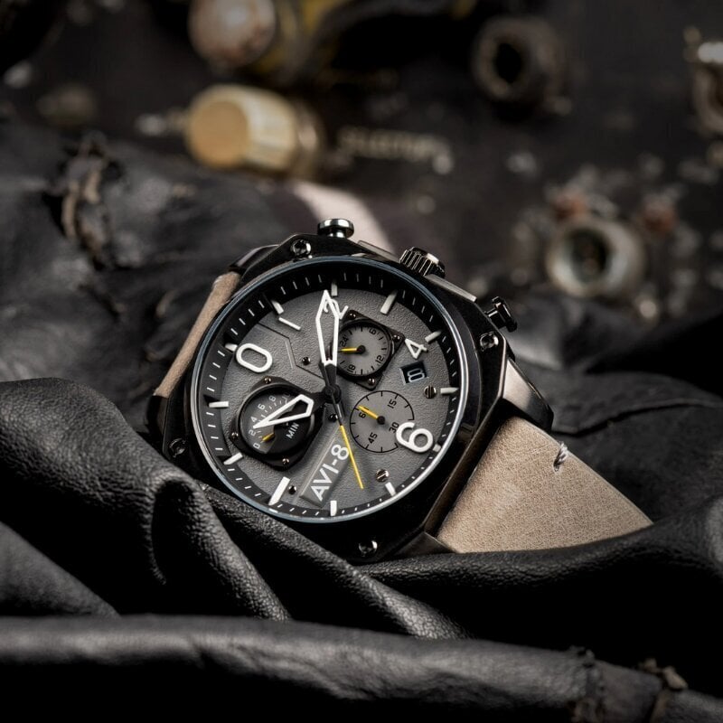 AVI-8 Hawker Hunter Retrograde Chronograph AV-4052-03 AV-4052-03 hind ja info | Meeste käekellad | kaup24.ee