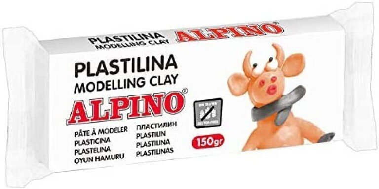 Plastiliin Alpino, 150g, valge hind ja info | Kunstitarbed, voolimise tarvikud | kaup24.ee