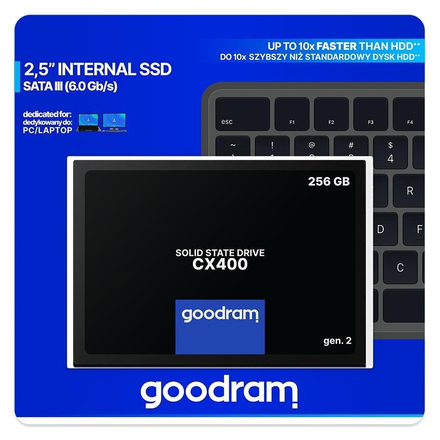 GoodRam SSDPR-CX400-256-G2 hind ja info | Sisemised kõvakettad (HDD, SSD, Hybrid) | kaup24.ee