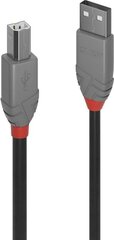 CABLE USB2 A-B 0.5M/ANTHRA 36671 LINDY цена и информация | Кабели для телефонов | kaup24.ee