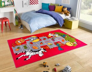 Детский игровой коврик Hanse Home Jungle Jump, красный, 80x150 см цена и информация | Ковры | kaup24.ee