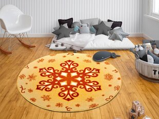 Hanse Home laste vaip Christmas Snowflake, kollane, 133 cm hind ja info | Vaibad | kaup24.ee