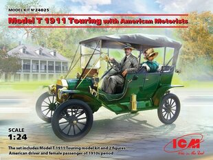 Kokkupandav mudel ICM 24025 Model T 1911 Touring with American Motorists 1/24 hind ja info | Liimitavad mudelid | kaup24.ee