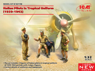 Kokkupandav mudel ICM 32110 Italian Pilots in Tropical Uniform (1939-1943) 1/32 hind ja info | Liimitavad mudelid | kaup24.ee