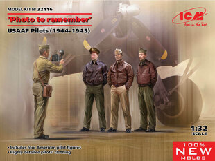 Kokkupandav mudel ICM 32116 Photo to remember', USAAF Pilots (1944-1945) 1/32 hind ja info | Liimitavad mudelid | kaup24.ee