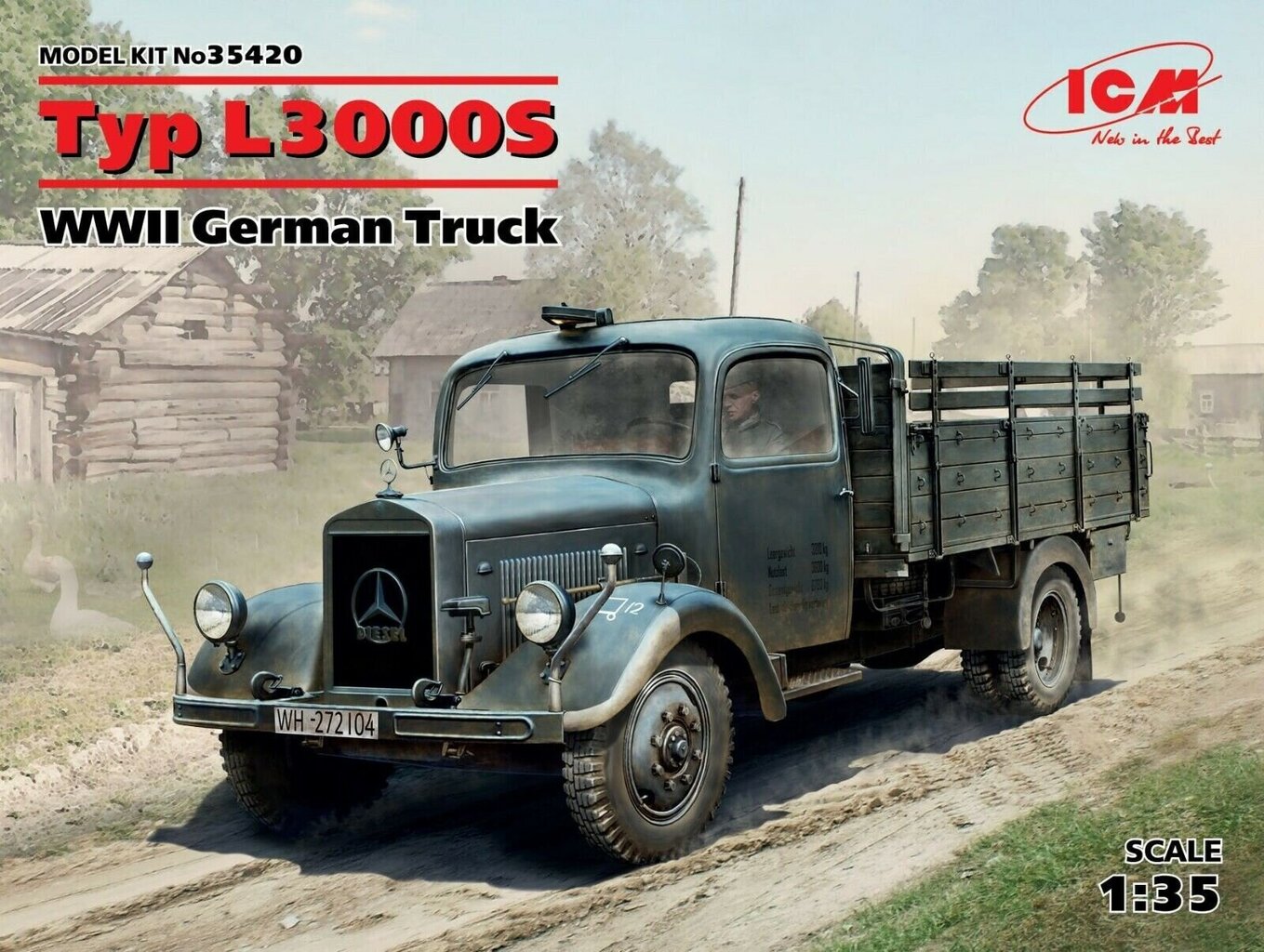 Kokkupandav mudel ICM 35420 Typ L3000S, WWII German Truck 1/35 hind ja info | Liimitavad mudelid | kaup24.ee