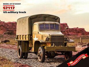 Сборная модель ICM 35597 G7117, US military truck 1/35 цена и информация | Склеиваемые модели | kaup24.ee