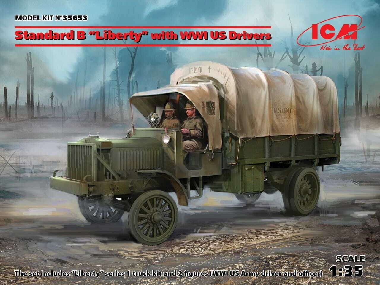 Kokkupandav mudel ICM 35653 Standard B “Liberty” with WWI US Drivers 1/35 hind ja info | Liimitavad mudelid | kaup24.ee