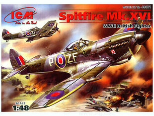 Kokkupandav liimitav mudel ICM 48071 Spitfire Mk.XVI, Briti II maailmasõja võitleja 1/48 hind ja info | Liimitavad mudelid | kaup24.ee