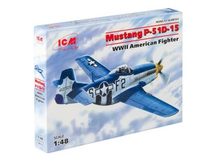 Kokkupandav mudel ICM 48151 Mustang P-51D-15, WWII American Fighter 1/48 hind ja info | Liimitavad mudelid | kaup24.ee