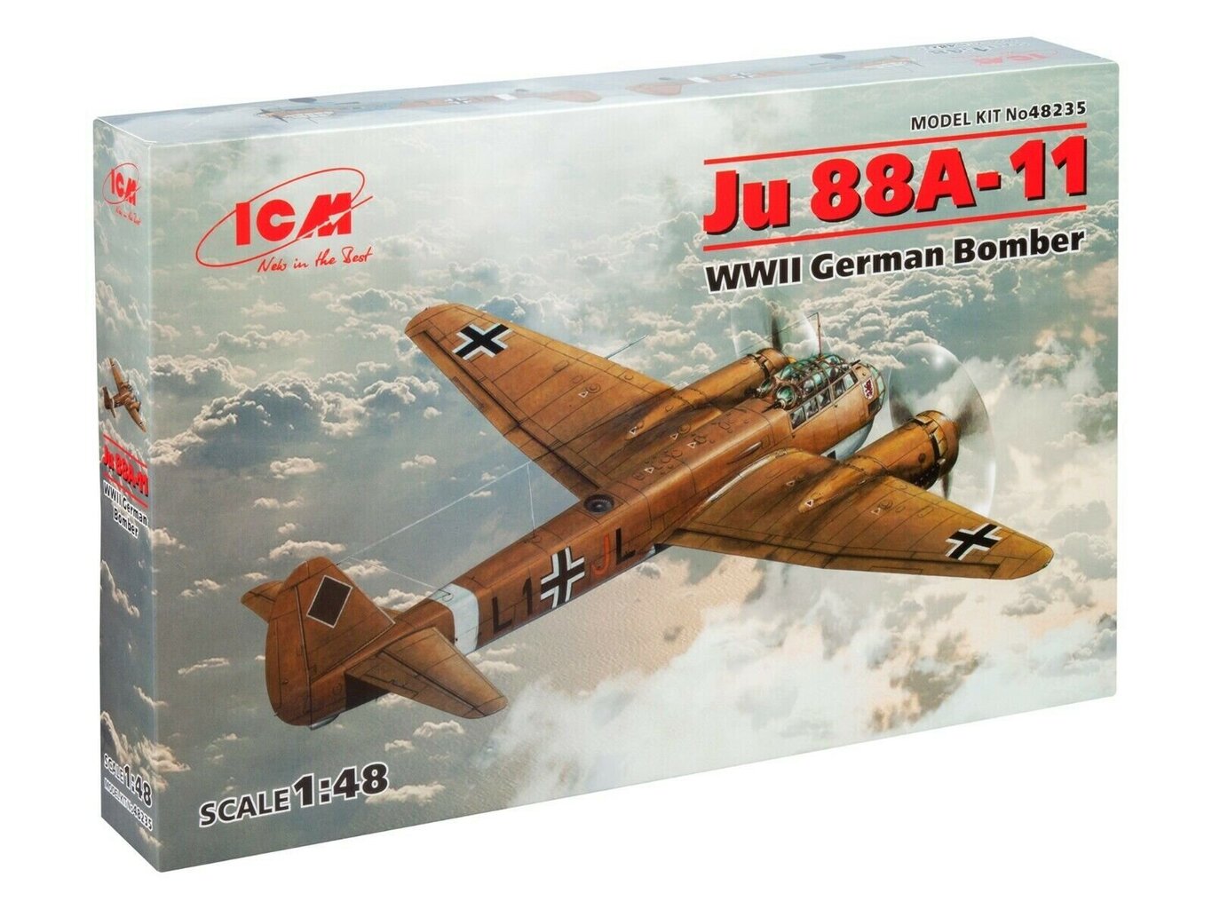 Kokkupandav mudel ICM 48235 Ju 88A-11, WWII German Bomber 1/48 цена и информация | Liimitavad mudelid | kaup24.ee