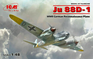 Kokkupandav mudel ICM 48240 Ju 88D-1, WWII German Reconnaissance Plane 1/48 hind ja info | Liimitavad mudelid | kaup24.ee