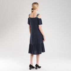 Naiste traksidega linane kleit, sinine hind ja info | Kleidid | kaup24.ee