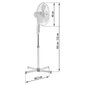 Ventilaator reguleeritava alusega, valge/hall hind ja info | Ventilaatorid | kaup24.ee