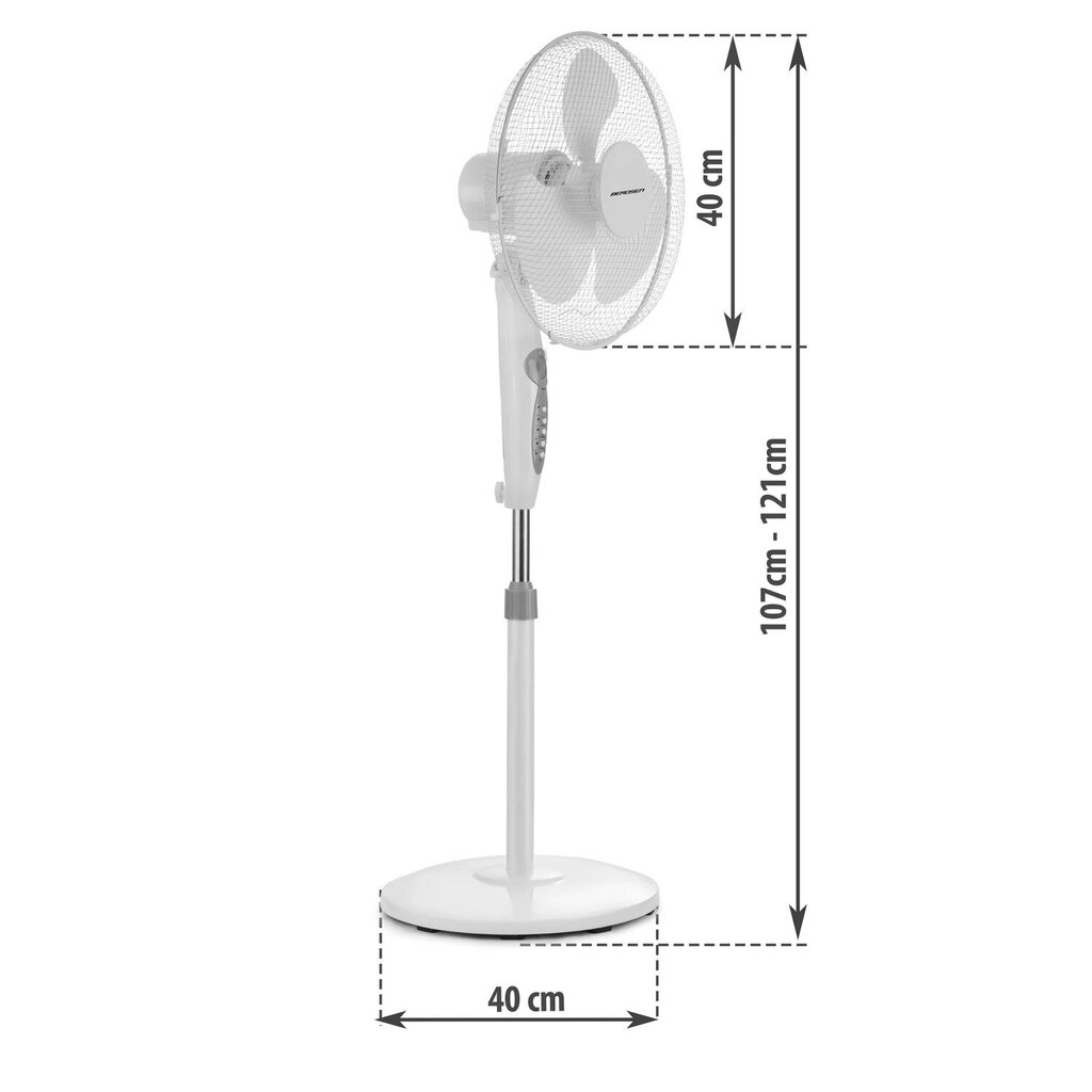 Ventilaator kaugjuhtimispuldi ja taimeriga, valge/hall цена и информация | Ventilaatorid | kaup24.ee