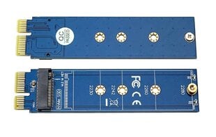 Adapter PCI-e x 1 M.2 NVMe SSD-le hind ja info | USB jagajad, adapterid | kaup24.ee