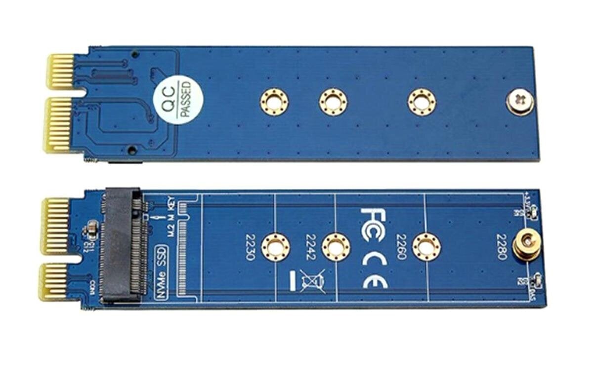 Adapter PCI-e x 1 M.2 NVMe SSD-le цена и информация | USB jagajad, adapterid | kaup24.ee