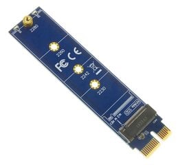 Адаптер PCI-e x1 на твердотельный накопитель M.2 NVMe цена и информация | Адаптеры и USB-hub | kaup24.ee