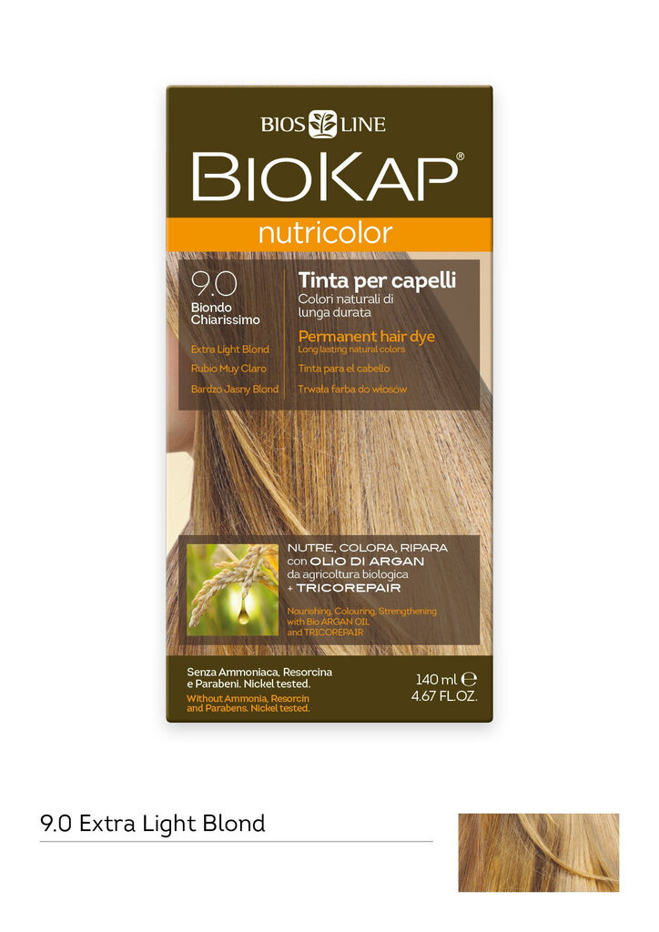 Biokap Nutricolor 9.0 / ekstrahele blond / püsivärv цена и информация | Juuksevärvid | kaup24.ee