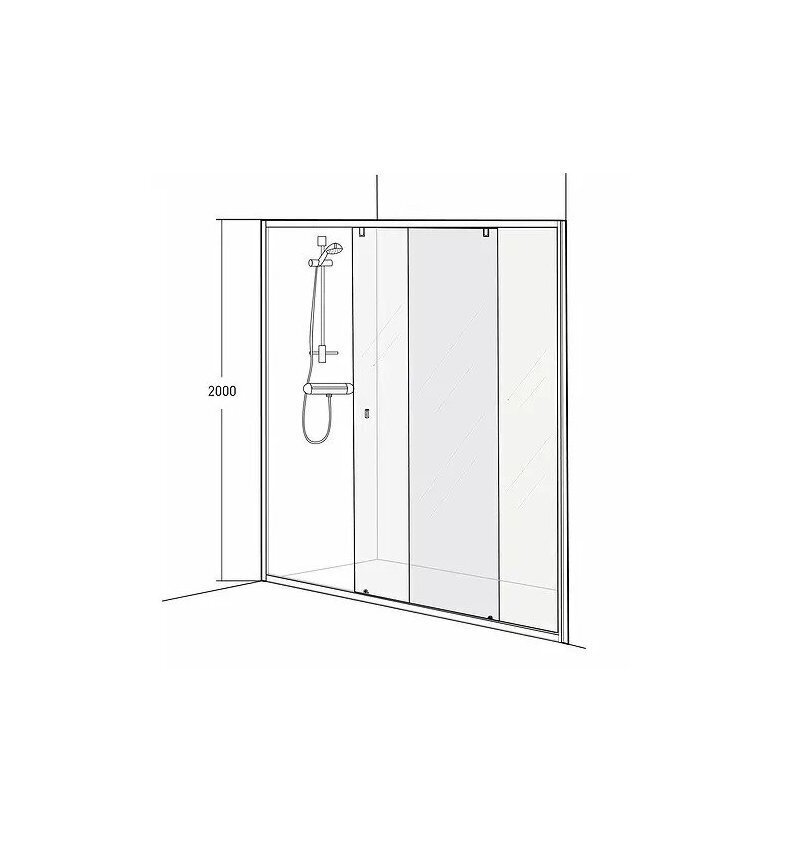 Dušiuks IDO Showerama 8-1 165, läbipaistev klaas hind ja info | Dušikabiinide uksed ja seinad | kaup24.ee