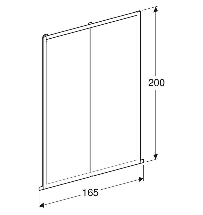 Dušiuks IDO Showerama 8-1 165, läbipaistev klaas hind ja info | Dušikabiinide uksed ja seinad | kaup24.ee