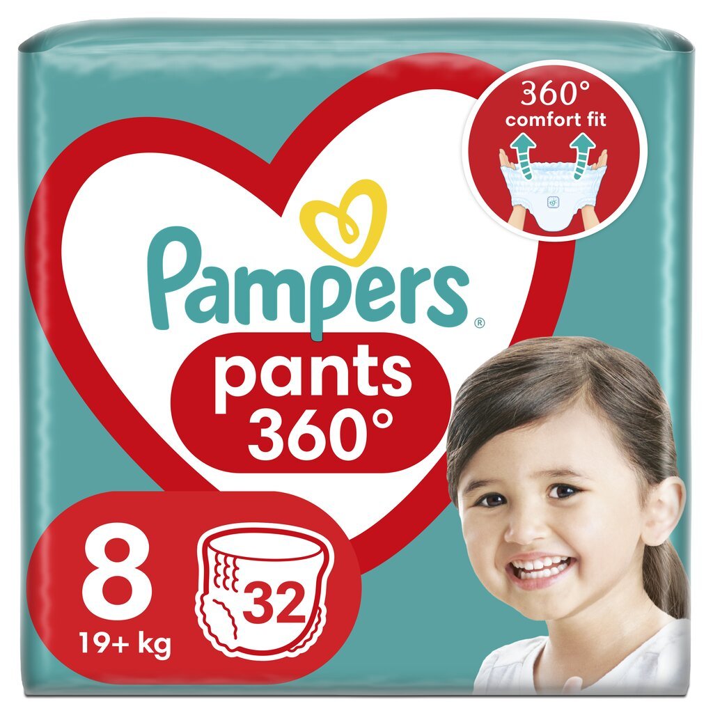 Mähkmed Pampers Pants Jumbo, suurus 8, 32 tk hind ja info | Mähkmed | kaup24.ee