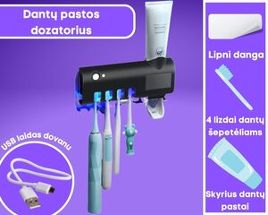 UV-valguse Hambaharjatopsga hambapasta dosaator hind ja info | Vannitoa sisustuselemendid ja aksessuaarid | kaup24.ee
