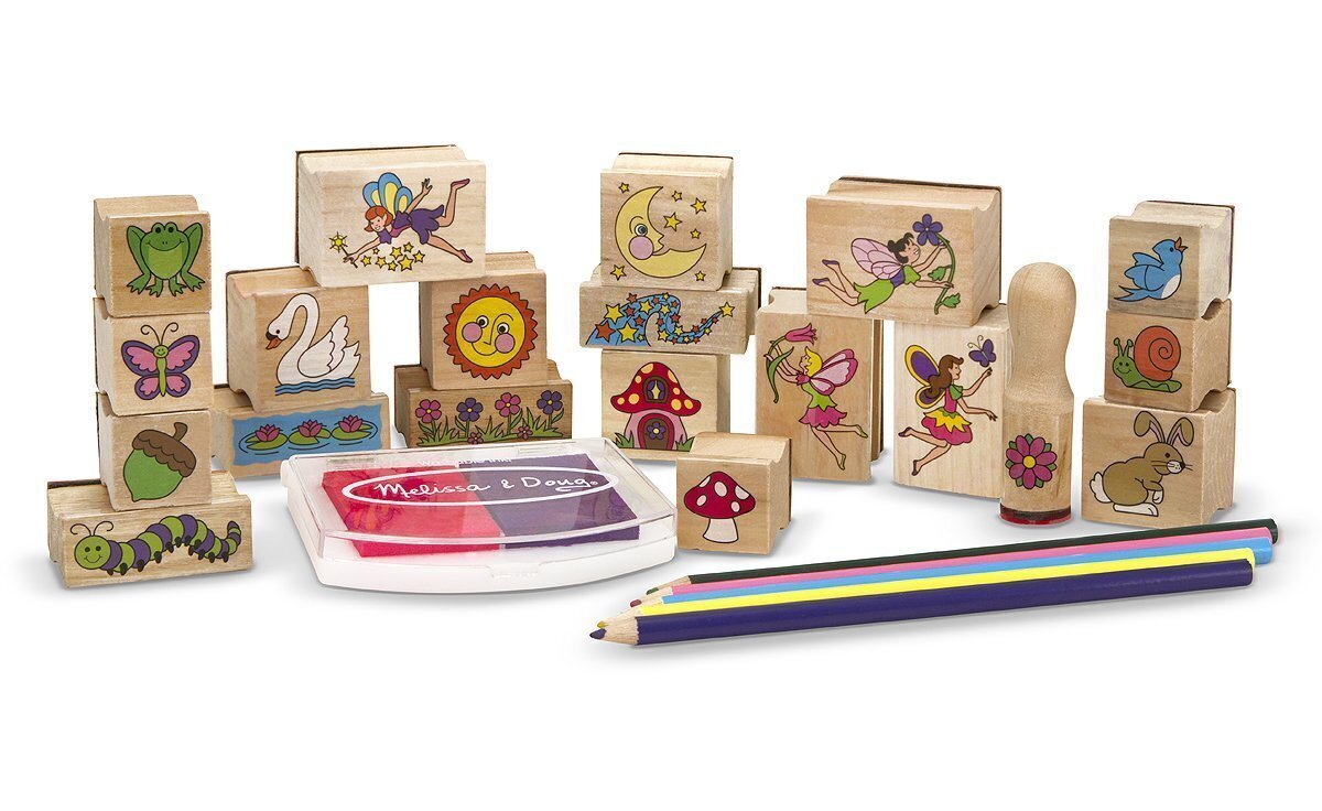 Komplekt Melissa & Doug – Stamp-A-Scene – Fairy Garden hind ja info | Tüdrukute mänguasjad | kaup24.ee