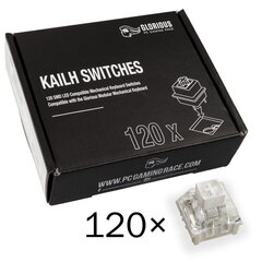 Glorious PC Gaming Race Kailh Box White Tactile & Clicky 120 vnt цена и информация | Клавиатура с игровой мышью 3GO COMBODRILEW2 USB ES | kaup24.ee