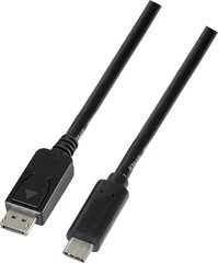 LogiLink UA0336 USB-C - DisplayPort 1.2, 3 m hind ja info | Mobiiltelefonide kaablid | kaup24.ee