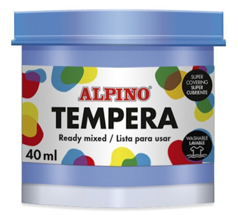 Guašš tempera Alpino, 40ml, blue cyan цена и информация | Kunstitarbed, voolimise tarvikud | kaup24.ee