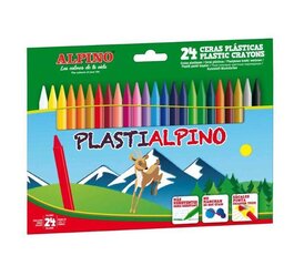 Vahakriidid Plasti Alpino 1APA000024, 24 värvi, 8mm hind ja info | Kunstitarbed, voolimise tarvikud | kaup24.ee