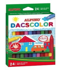 Восковые мелки Alpino 1ADC050295 Dacscolor, 24 цвета, 12 мм цена и информация | Принадлежности для рисования, лепки | kaup24.ee