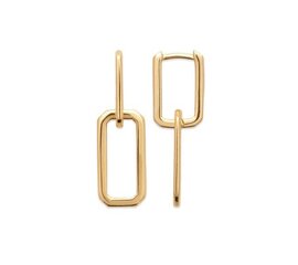 750° kullaga kaetud kõrvarõngad, 30mm, toodetud Prantsusmaal hind ja info | Kõrvarõngad | kaup24.ee