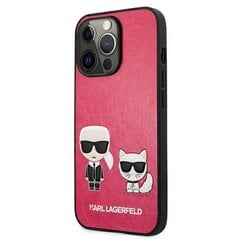 Karl Lagerfeld case for iPhone 13 Mini 5,4" KLHCP13SPCUSKCP fushia hard case Iconic Karl & Choupette цена и информация | Чехлы для телефонов | kaup24.ee