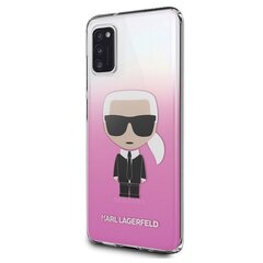 Karl Lagerfeld чехол для Samsung Galaxy A41 A415 KLHCA41TRDFKPI pink hard чехол Gradient Iconic Karl цена и информация | Чехлы для телефонов | kaup24.ee