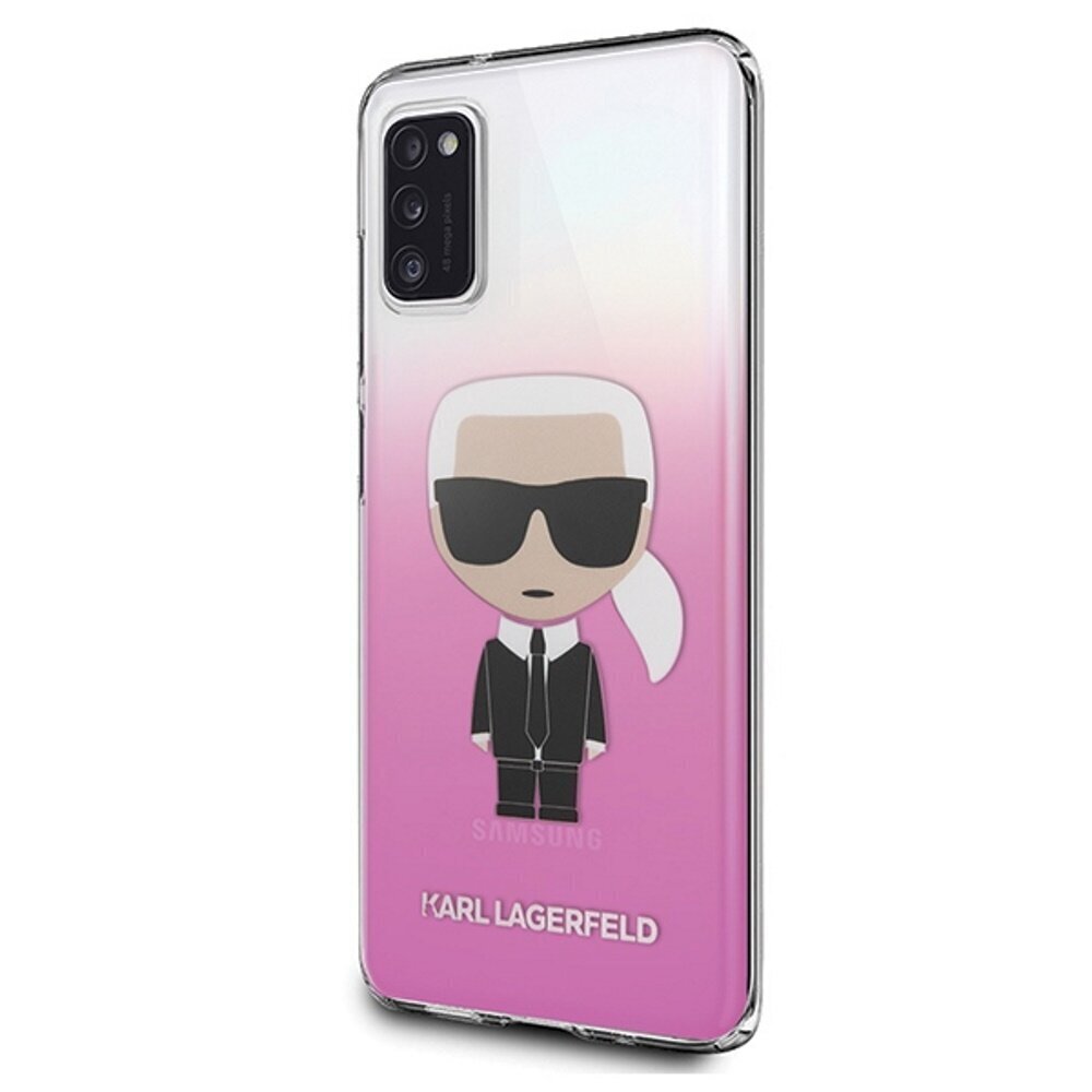 Karl Lagerfeld case for Samsung Galaxy A41 A415 KLHCA41TRDFKPI pink hard case Gradient Iconic Karl цена и информация | Telefoni kaaned, ümbrised | kaup24.ee