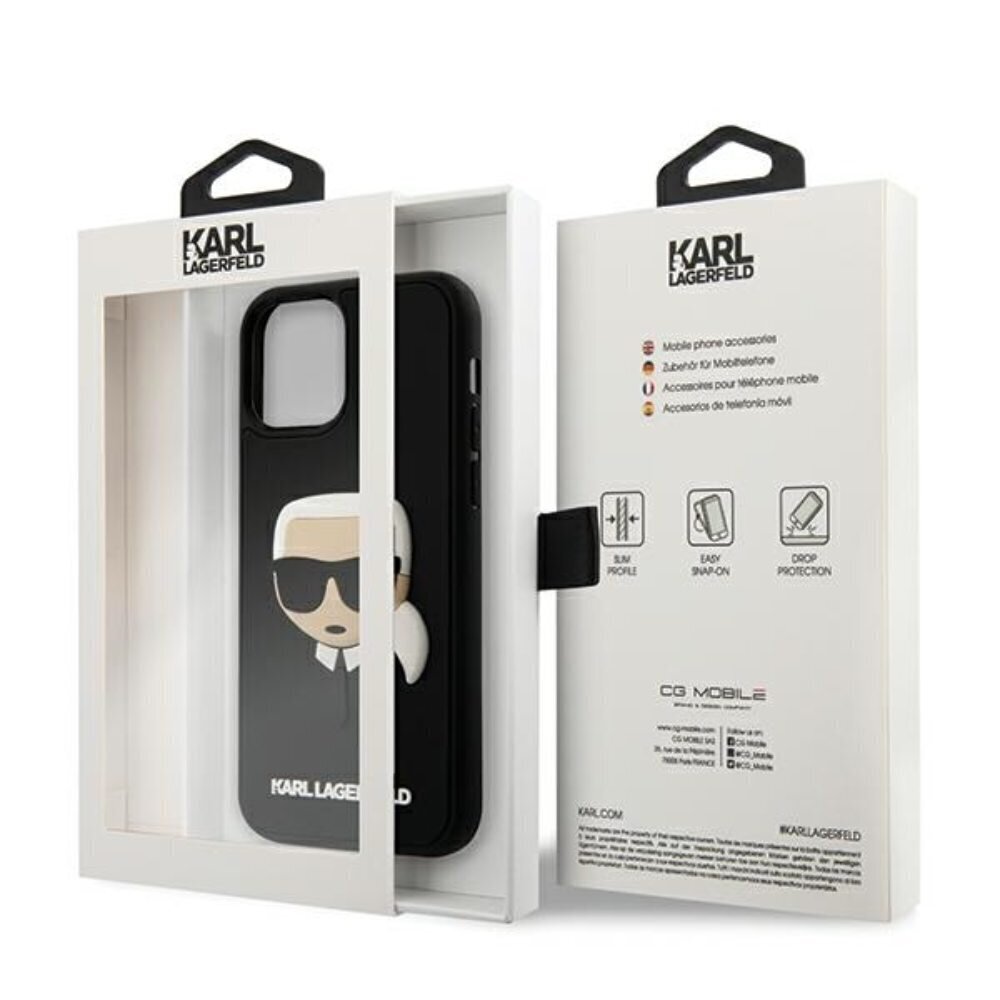 Karl Lagerfeld case for Samsung Galaxy S21 Plus KLHCS21MKH3DBK black hard case 3D Rubber Karl`s Head цена и информация | Telefoni kaaned, ümbrised | kaup24.ee
