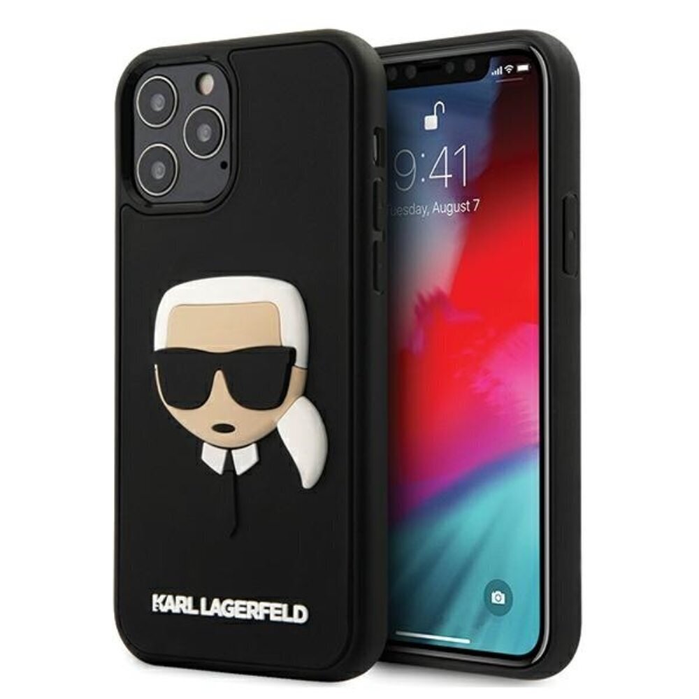 Karl Lagerfeld case for Samsung Galaxy S21 Plus KLHCS21MKH3DBK black hard case 3D Rubber Karl`s Head цена и информация | Telefoni kaaned, ümbrised | kaup24.ee