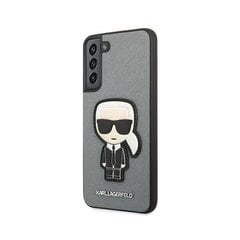 Karl Lagerfeld case for Samsung Galaxy S22 Plus KLHCS22MOKPG hard case silver Saffiano Iconic Patch hind ja info | Telefoni kaaned, ümbrised | kaup24.ee