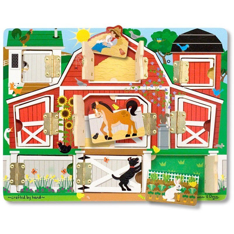 Komplekt Melissa & Doug Magnetic Farm Hide&Seek Board (magnetiline talu) цена и информация | Imikute mänguasjad | kaup24.ee