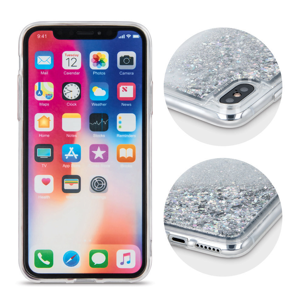 Liquid Sparkle TPU ümbris, telefonile Huawei P30 Lite silver hind ja info | Telefoni kaaned, ümbrised | kaup24.ee