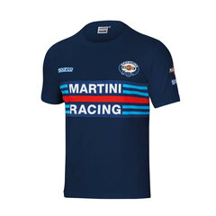 Lühikeste varrukatega T-särk Sparco Martini Racing, suurus XL, meresinine hind ja info | Meeste T-särgid | kaup24.ee