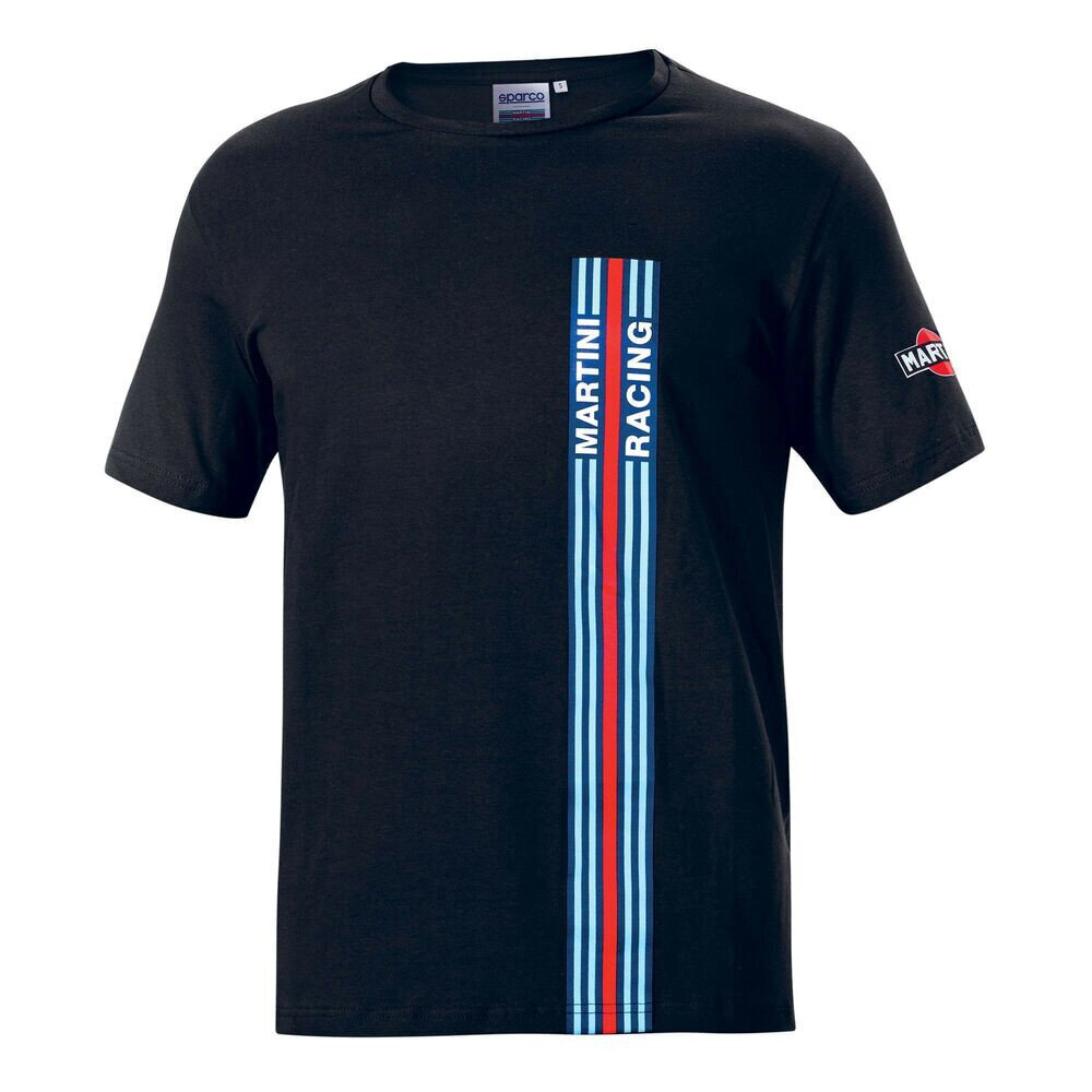 Lühikeste varrukatega T-särk, meeste Sparco Martini Racing, must, suurus L/XL hind ja info | Meeste T-särgid | kaup24.ee