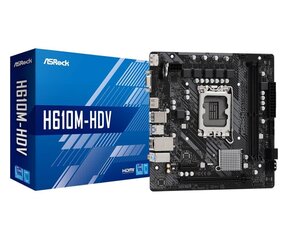 ASRock H610M-HDV micro ATX - разъем LGA1700 - H610 цена и информация | Материнские платы | kaup24.ee