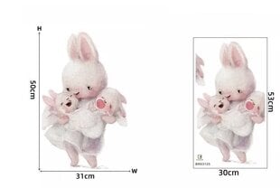 Детская наклейка на стену Кролик-мама с малышами цена и информация | Декоративные наклейки | kaup24.ee