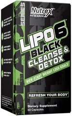 Nutrex Lipo 6 Black Cleanse &amp; Detox 60 kapslit hind ja info | Vitamiinid, toidulisandid, preparaadid tervise heaoluks | kaup24.ee