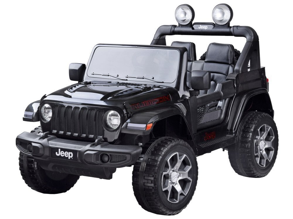 Kahekohaline elektriauto "Jeep Wrangler Rubicon", must hind ja info | Laste elektriautod | kaup24.ee